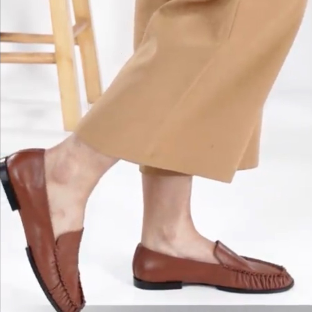 MANGO Leather Loafers size 6.5